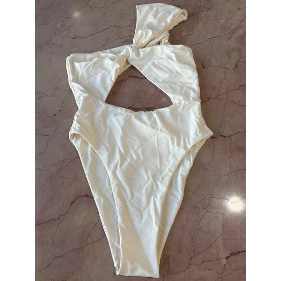 Marcia B Maxwell Aurora One Piece in Cream Small New Womens Swimsuit - Picture 4 of 10